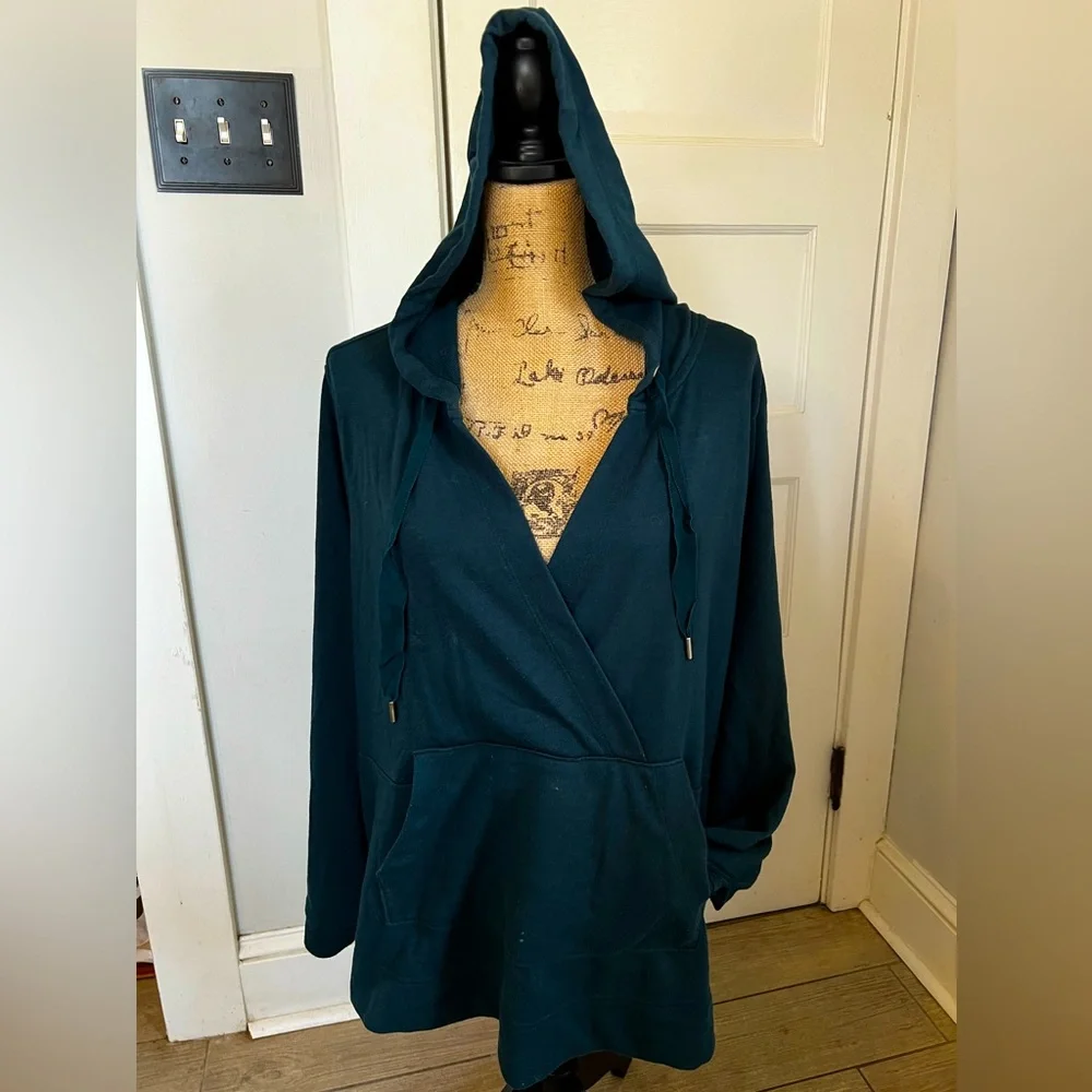 Old Navy Loose Cross-Front French-Terry Hoodie - Size 2X - Picture 3 of 10